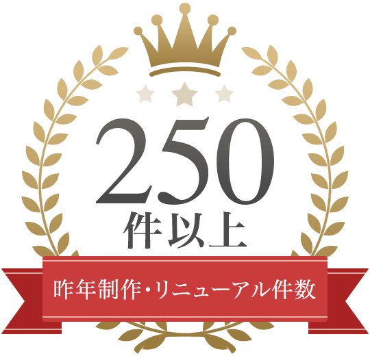 昨年度制作リニューアル件数250件以上